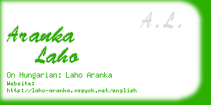 aranka laho business card